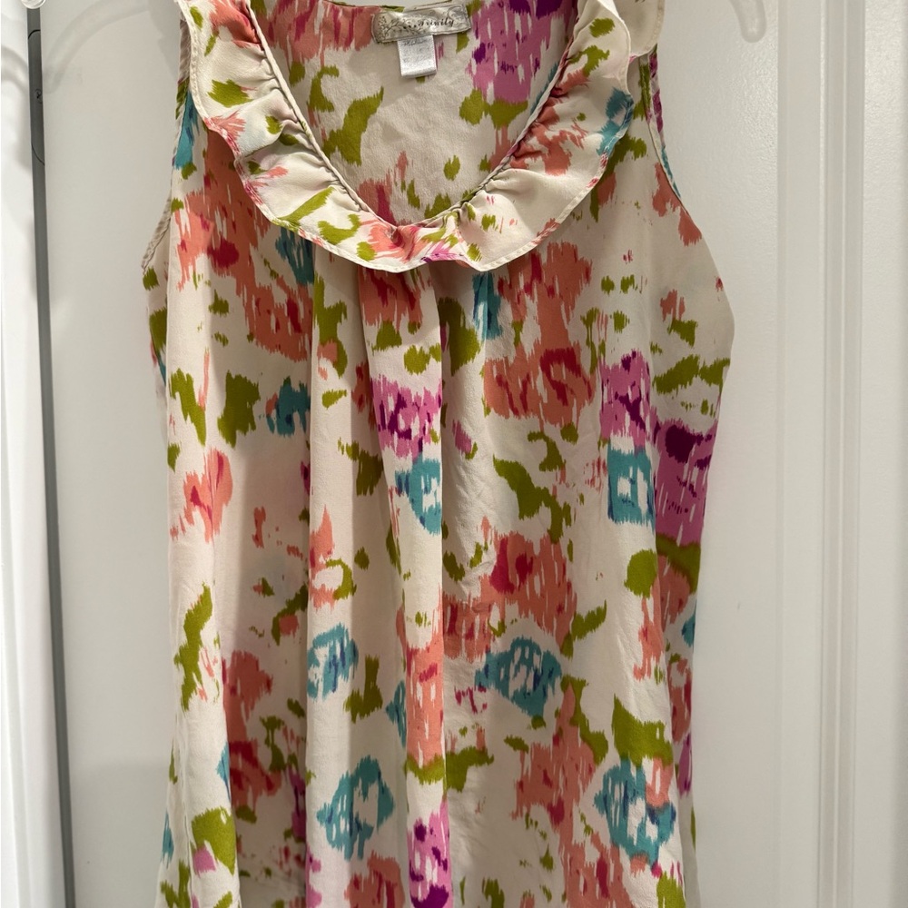 Trinity Colorful Floral Sleeveless Blouse - Picture 2 of 8